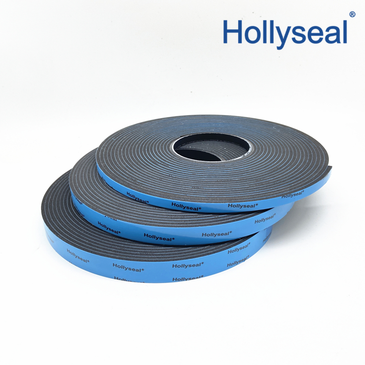 Hollyseal? Closed Cell High Durometer PVC Blue Film Glass Curtain Wall Tape